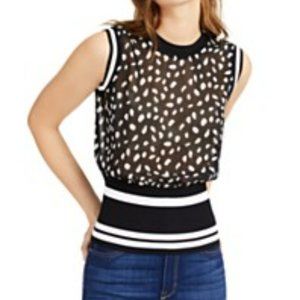 Bar III Camila Dot Top (xs)